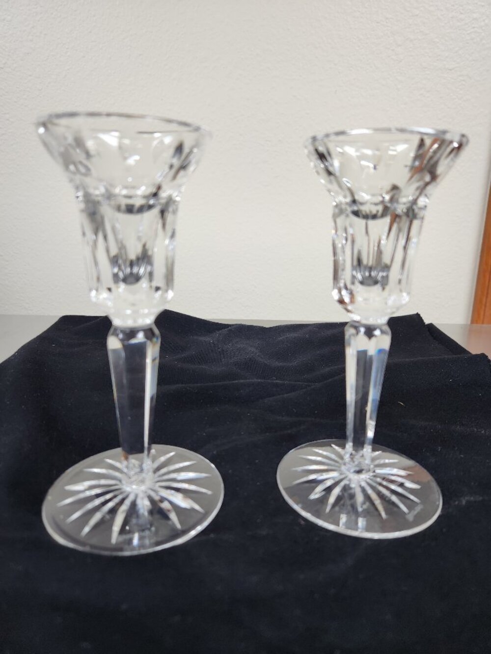 Waterford Crystal Candlestick Holders, 6 inches tall